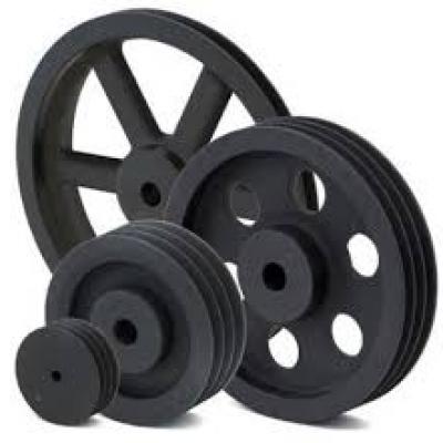 The assembly application of the pulley and the belt The assembly application of the pulley and the belt