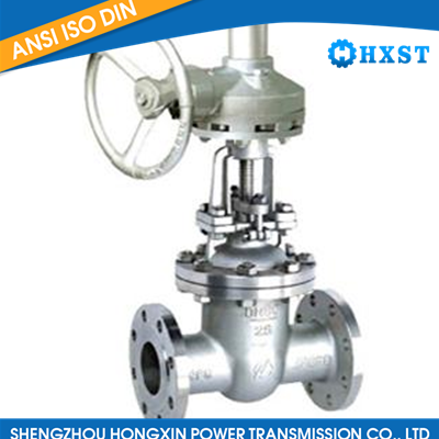 Bevel gear transmission gate valve