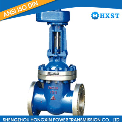 Gear transmission gate valve